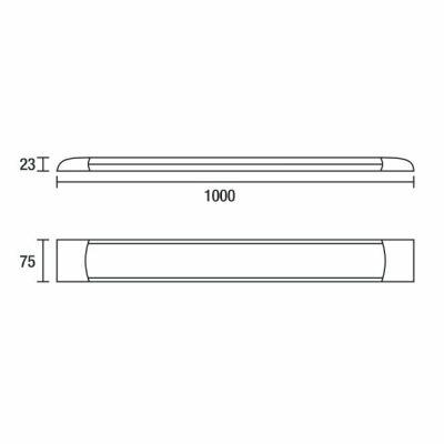 Luminária de Teto LED Slim Sobrepor 4100K 36W Branca Blumenau