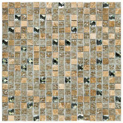 Pastilha de Vidro Glass Mosaic Diamond 30x30 Bege