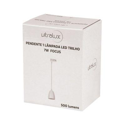 Pendente LED Focus 6500k 10,5cm Luz Branca Vitralux
