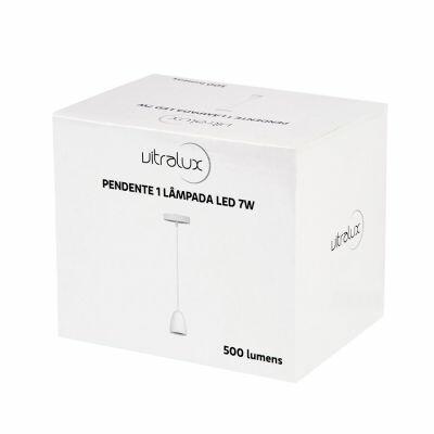 Pendente LED Focus 6500k 12cm Luz Branca Vitralux