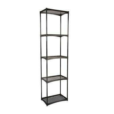 Estante King Multiuso 5 Andares 181x31x49 Preta Diagonal