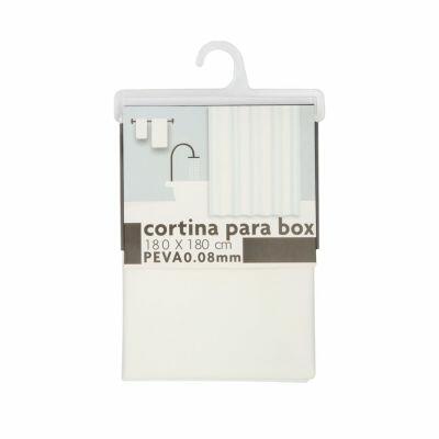 Cortina para Box 1,8x1,8m Branca Hidrofama