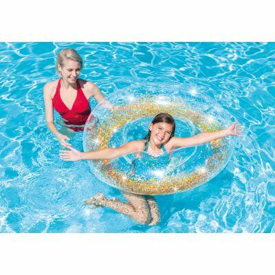 Boia Redonda Glitter Transparente Intex