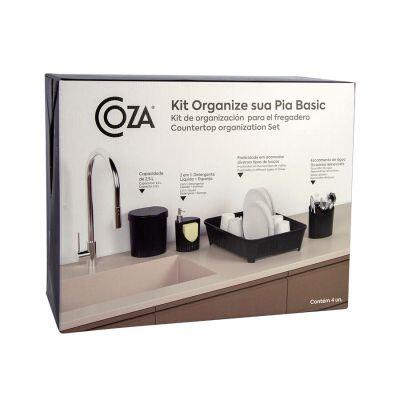Kit Organizando sua pia Single Coza Preto Brinox
