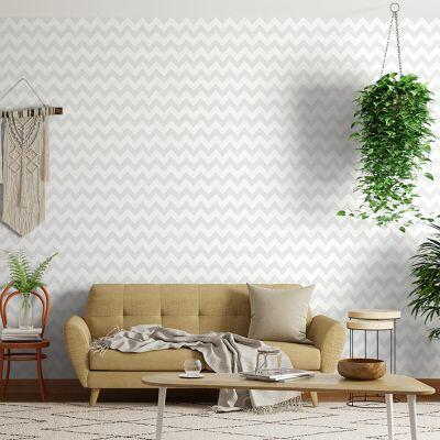 Papel de Parede Chevron Cinza 52x950 m