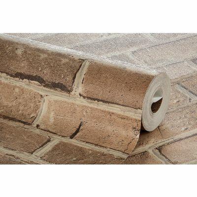 Papel de Parede Tijolos Marrom e 52x950 m