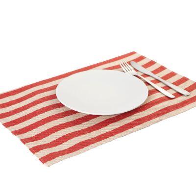 Lugar Americano Sunset Listrado 45x30 Vermelho Casa&Ideia