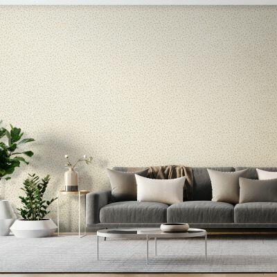 Papel de Parede 0,52x9,5m Folhas Bege Bobinex
