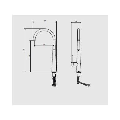 Misturador Monocomando de Mesa para Cozinha Minimal 1/2'' Cromado Meber Misturador Monocomando de Mesa para Cozinha Minimal 1/2'' Cromado Meber