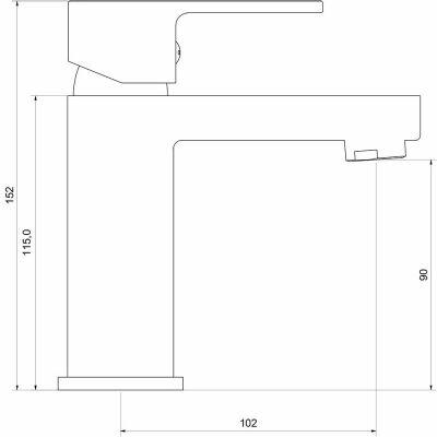 Torneira Misturador para Banheiro Axiom Slim 1/2'' Cromado Meber