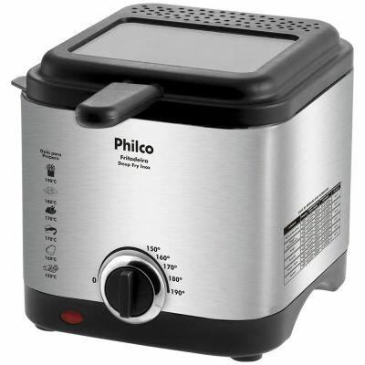 Fritadeira Elétrica com Óleo Deep Fry 1,8L 900W Inox Philco