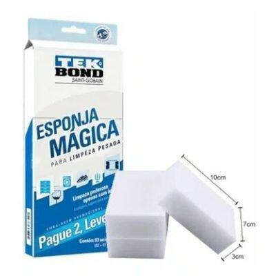 Esponja Mágica Leve 3 Pague 2 100x70cm Branca Tekbond