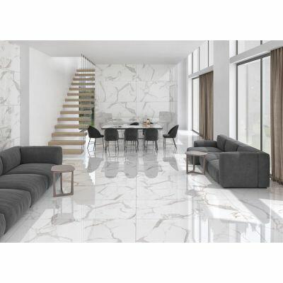 Porcelanato Statuario Trend Retificado Polido 80x160 Málaga