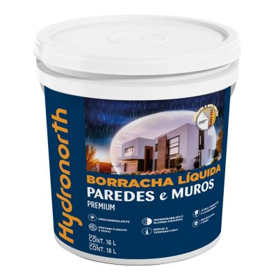 Tinta Paredes e Muros 18L Branco Acetinado Hydronorth