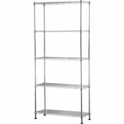 Estante Supreme 90x35x180cm Cromado Casa&Ideia