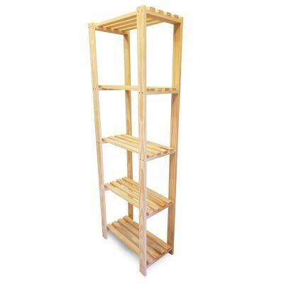 Estante Pinus Natural 5 Prateleiras 180x60x33cm Cubo Marcenaria