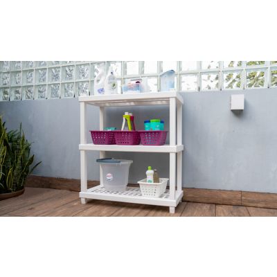 Cesto Plástico Log Cristal 14L 29,3x42,7x17,5cm