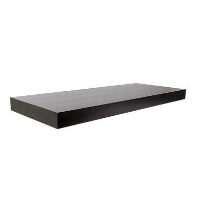 Prateleira Tendenza Reta com Suporte 25x60cm Preta Prat-K