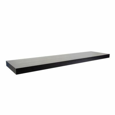 Prateleira Tendenza Reta com Suporte 25x100cm Preta Prat-K