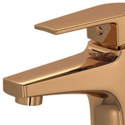 Torneira Misturador Monocomando para Banheiro de Mesa Bica Baixa 1/2" Level Red Gold Deca