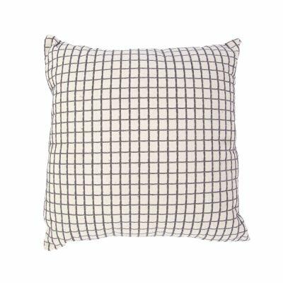 Almofada Jacquard 43x43cm Cinza Diagonal