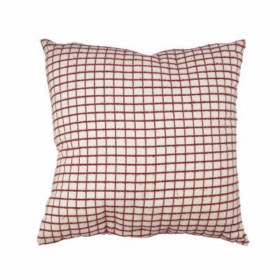 Almofada Jacquard 43x43cm Vermelho Diagonal