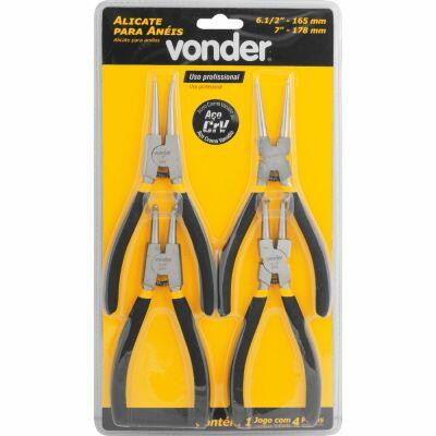 Alicate para Anéis 7" com 4 Peças Alicate para Anéis 7" com 4 Peças