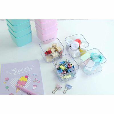 Kit Porta Objetos Dello Pequeno Cristal 4 Peças