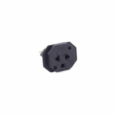 Adaptador 1 Módulo 2P+T 10A Preto Force Line