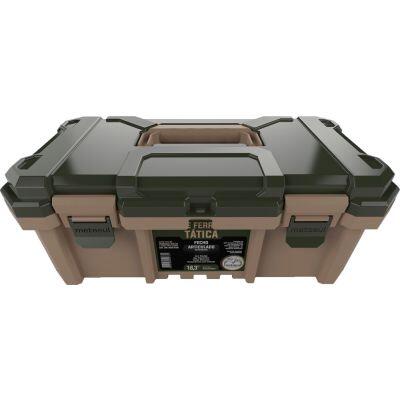 Caixa Plástica para Ferramentas  Tática 18,3" Verde Militar Metasul