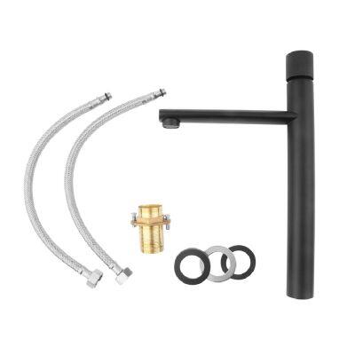 Torneira Misturador Monocomando para Banheiro de Mesa Bica Alta 1/2" Senda Preto Addra