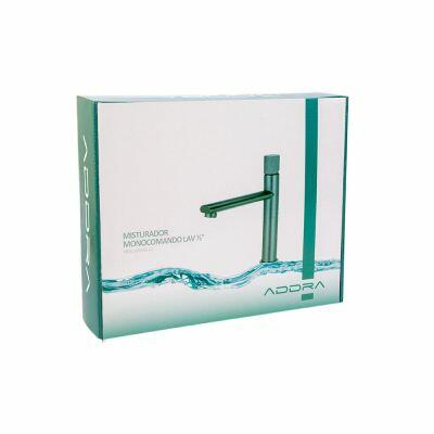 Torneira Misturador Monomomando para Banheiro de Mesa Bica Média 1/2" Senda Cinza Addra