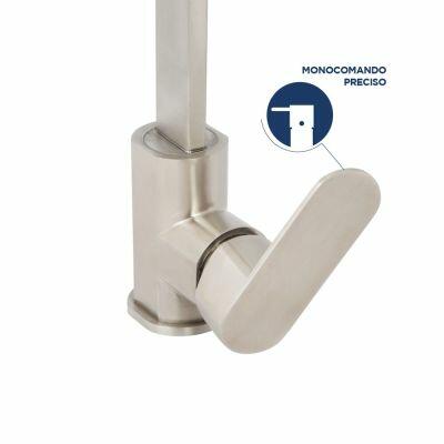 Torneira Misturador para Cozinha de Mesa Fontana 1/2" Aço Escovado Addra