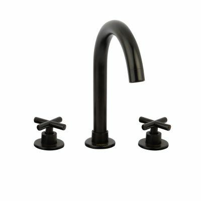 Torneira Misturador para Banheiro de Mesa Bica Alta 1/2" Trento Preto Addra