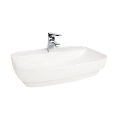 Cuba para Banheiro de Apoio/Sobrepor Louça Retangular Branca 60x40cm Addra