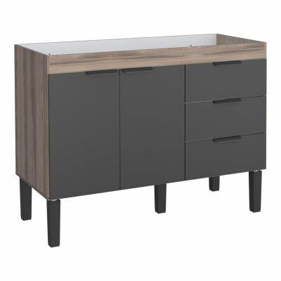 Balcão de Cozinha Flamingo 114cm Tamarindo Preto Cozimax