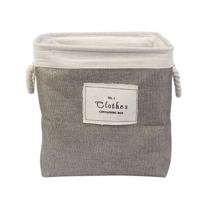 Cesto Organiza 30x30cm Cinza Casa&Ideia