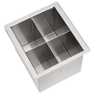 Cesto Escorredor/Porta Talheres Tramontina Inox Escovado 15cm Quadrado