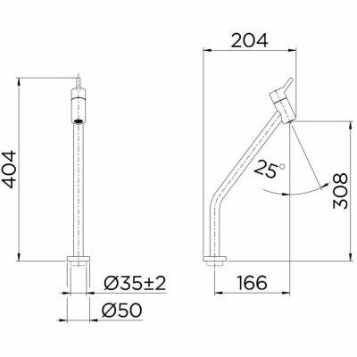 Torneira para Banheiro de Mesa Bica Alta 1/2" Nova Loggica Cromado Docol