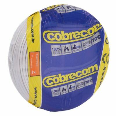 Cabo Flexível 4mm 100m 450/750v Branco Cobre Cobrecom