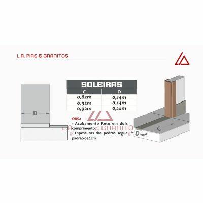 Soleira L A Pias e Granitos Standard 82x14 S08201PS Soleira L A Pias e Granitos Standard 82x14 S08201PS