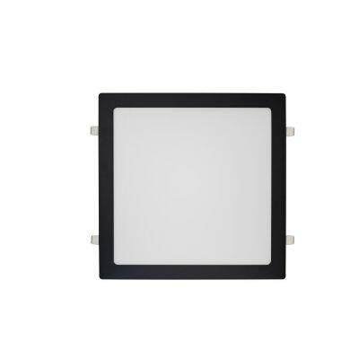 Painel Embutido LED Quadrado Preto 24w 3.000 Luz Branco Quente Blumenau Iluminação