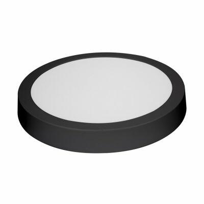 Painel Sobrepor LED Redondo Preto 18w 3.000k Luz Branco Quente Blumenau Iluminação Painel Sobrepor LED Redondo Preto 18w 3.000k Luz Branco Quente Blumenau Iluminação