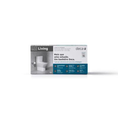 Kit Vaso Sanitário com Caixa Acoplada Acionamento Duplo 3/6L Living Branco Deca