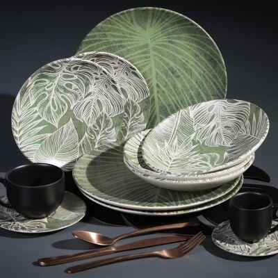 Prato Fundo Porto Brasil Coup Herbarium 21cm Estampado