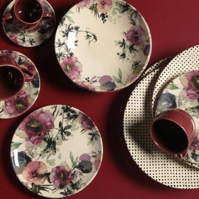 Prato de Sobremesa Porto Brasil Coup Angie 20,5cm Estampado
