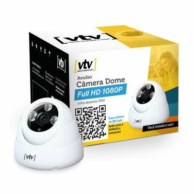 Câmera de Segurança IR 1080P Dome Branco VTV Digital Câmera de Segurança IR 1080P Dome Branco VTV Digital
