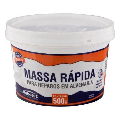 Massa Acrílica 500g Massa Rápida Cinza Rebotec