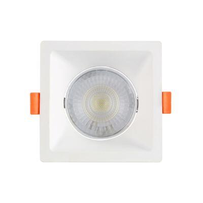 Spot Recuado Embutir LED Quadrado Branco 6w 3.000k Luz Branco Quente Blumenau Iluminação Spot Recuado Embutir LED Quadrado Branco 6w 3.000k Luz Branco Quente Blumenau Iluminação