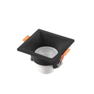 Spot Recuado Embutir LED Quadrado Preto 3w 3.000k Luz Branco Quente Blumenau Iluminação Spot Recuado Embutir LED Quadrado Preto 3w 3.000k Luz Branco Quente Blumenau Iluminação